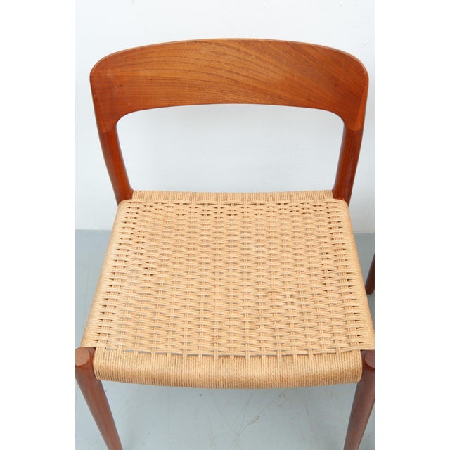 Vintage Model 75 Dining Chairs in Teak by Niels Otto Møller for J. L. Møller Møbelfabrik, 1950s, Set of 4 For Sale - Image 11 of 15