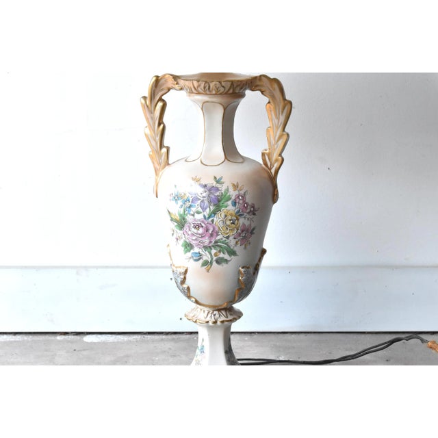 Antique Ceramic Urn Lamp For Sale - Image 4 of 7