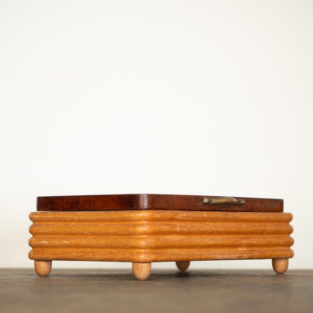 Brown Art Deco Box in the style of Gio Ponti, Italy, 1930s For Sale - Image 8 of 13