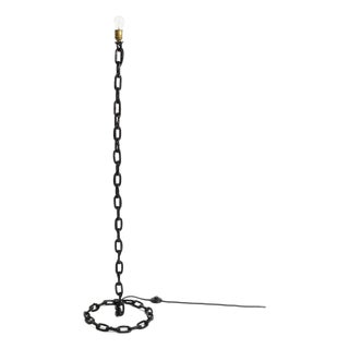 Brutalist Welded Black Chains Floor Lamp in the style of Franz West, 1970s For Sale