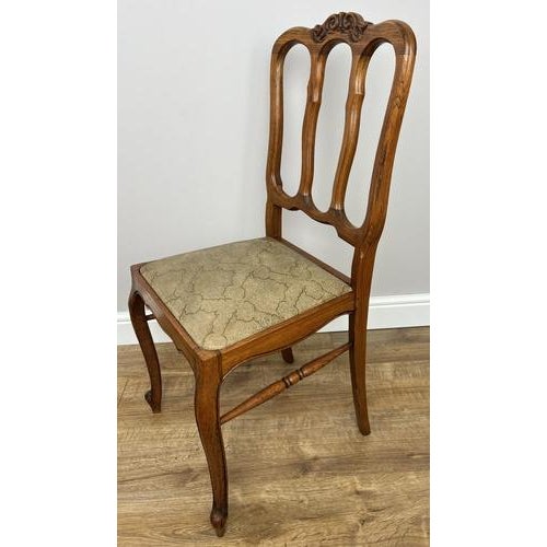 Vintage French Dining Chairs in Oak, Set of 6 For Sale - Image 11 of 15