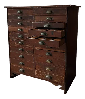 Vintage Industrial Haberdashery Chest of Drawers, 1950s