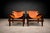 Burnt Orange Armchairs “Kilin” in Hardwood & Leather, Sergio Rodrigues, 1960s - Lot 595A For Sale - Image 8 of 17