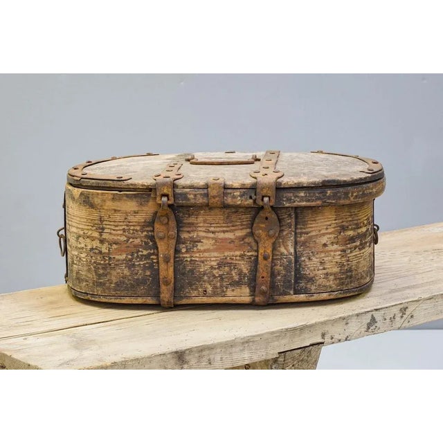 Mid 19th Century Metal Bound Box, 1840s For Sale - Image 5 of 9