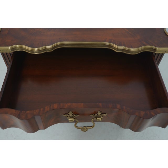 2020s Pair Theodore Alexander 5005-392 Mahogany 1 Drawer Lamp Tables For Sale - Image 5 of 18
