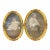 Antique Wood and Gesso Picture Frames With Bubble Glass-a Pair P For Sale