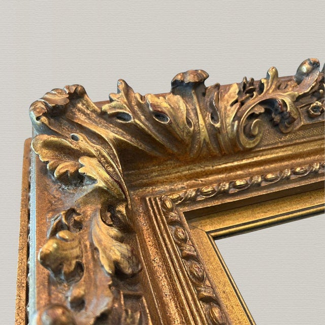 Vintage Rococo Baroque Style Gold Ornate Frame For Sale In Sacramento - Image 6 of 15