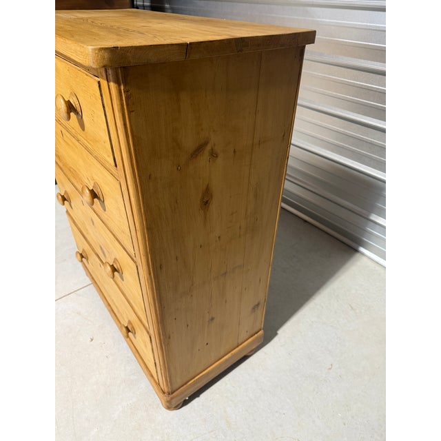 Antique Pine Four Drawers - Chest of Drawers From England For Sale - Image 12 of 18