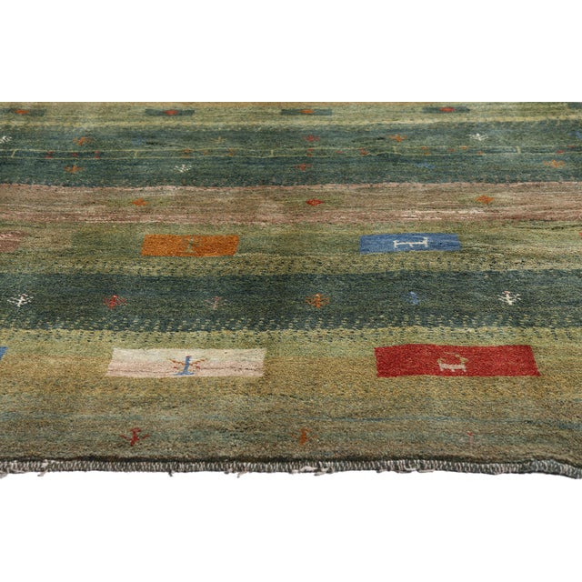 Vintage Persian Gabbeh Rug, 07'07 X 09'03 For Sale - Image 4 of 10