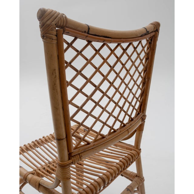 Vintage Bamboo Dining Set, 1970s, Set of 5 For Sale - Image 9 of 11