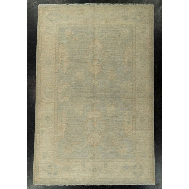 Blue Oushak Rug 3'3" x 5' #21362 For Sale - Image 8 of 8