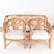 Wood Floral Palm Rattan Lounge Set, 1970s, Set of 3 For Sale - Image 7 of 15