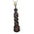 Striking vintage 1969 sculptural table lamp by Pieri, featuring a tall twisted column form with deep carved recesses,...