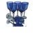 Late 20th Century Late 20th Century Mexican Hand-Blown Cobalt Blue Wine Goblets With Aqua Stems 8" - Set of Six For Sale - Image 5 of 15