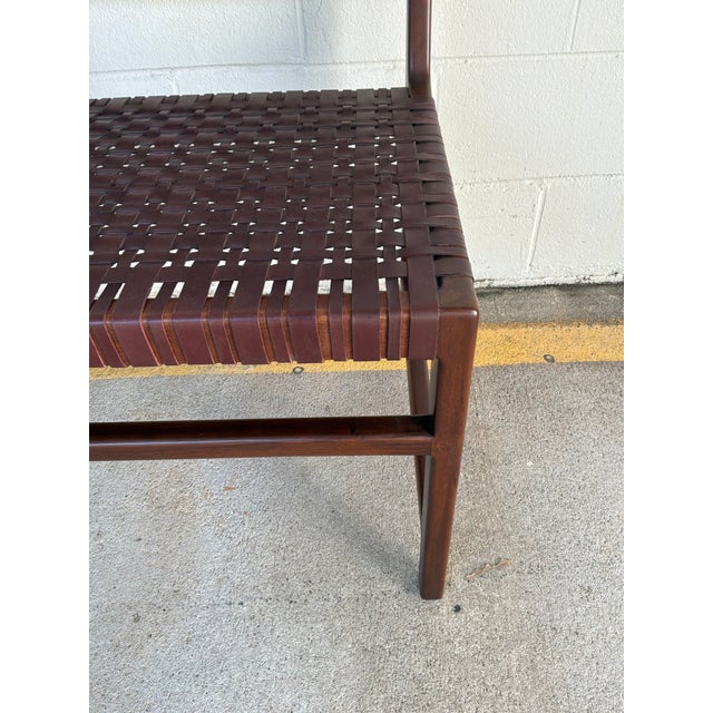 Made Goods Made Goods Co Percy Leather Banquette For Sale - Image 4 of 7