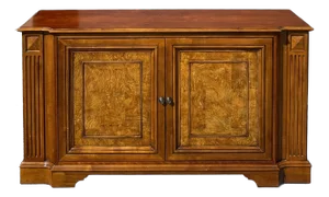 2010s Ethan Allen Townhouse Collection Maple & Burl Media Credenza