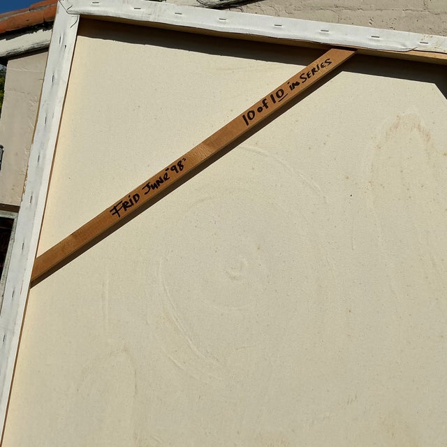 Vintage Boho Monumental Abstract Oil on Canvas For Sale - Image 11 of 12