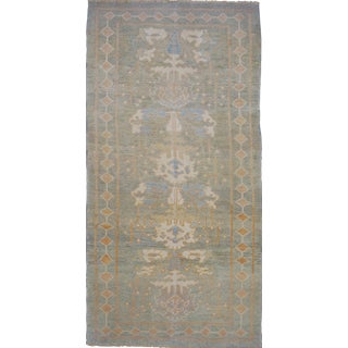 Turkish Oushak Area Rug - 4′ × 8′ For Sale