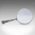 This is an antique reader's magnifying glass. An English, silver plated library magnifier, dating to the late Victorian...