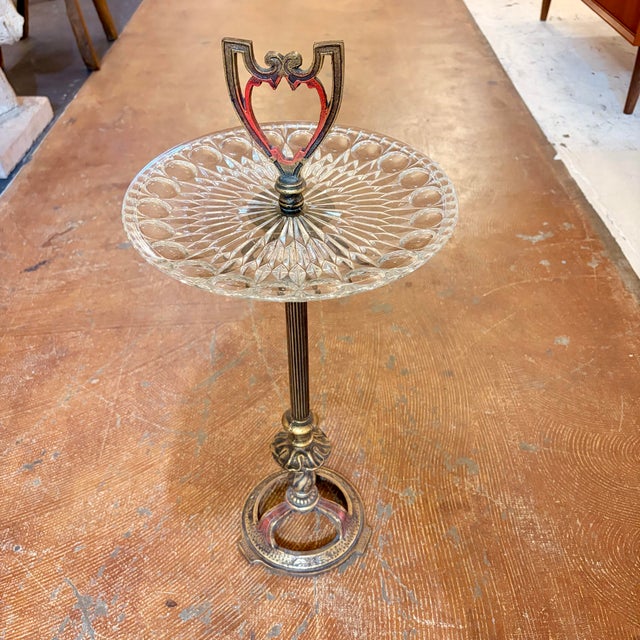 Mid 20th Century Hollywood Regency Pedestal Accent Table With Art Deco Influence For Sale In Los Angeles - Image 6 of 12