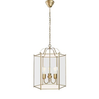 Large Brass 3 Arms Ceiling Lamp by Konsthantverk For Sale