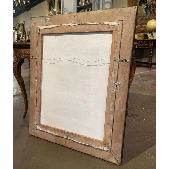 Black 18th Century French Oil on Canvas Painting "First Station of the Cross" For Sale - Image 8 of 9