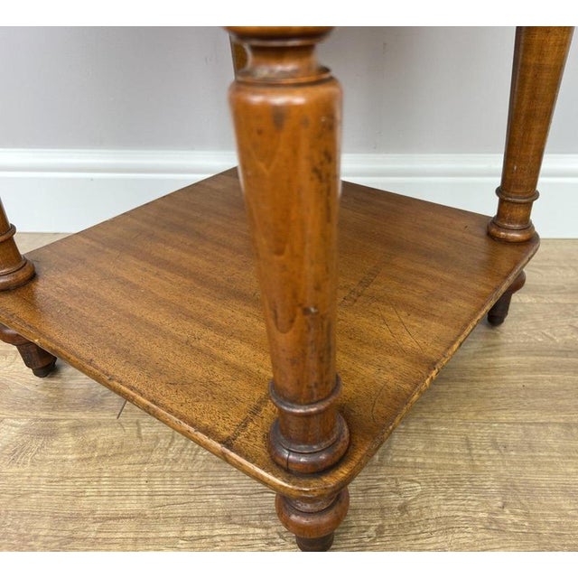 Antique French Walnut Bedside Table with Marble Top For Sale - Image 10 of 16