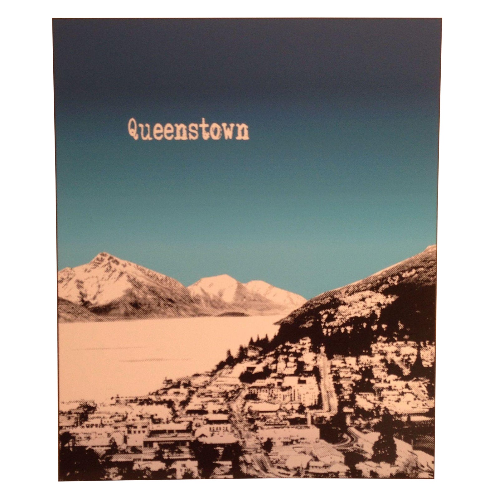 Custom Mounted Queenstown, NZ Poster Chairish