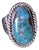 Late 20th Century Elegant Blue Copper Turquoise Ring, Size 6.5 For Sale