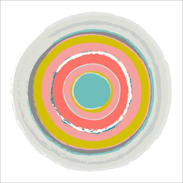 Not Yet Made - Made To Order "Circles in Yellow and Pink" Contemporary Fine Art Print by Melinda Cox 20" X 20" For Sale - Image 5 of 5