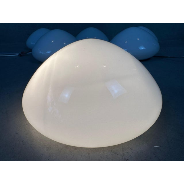 White Vintage Opaline Ceiling Lamp from Philips, 1970s For Sale - Image 8 of 10