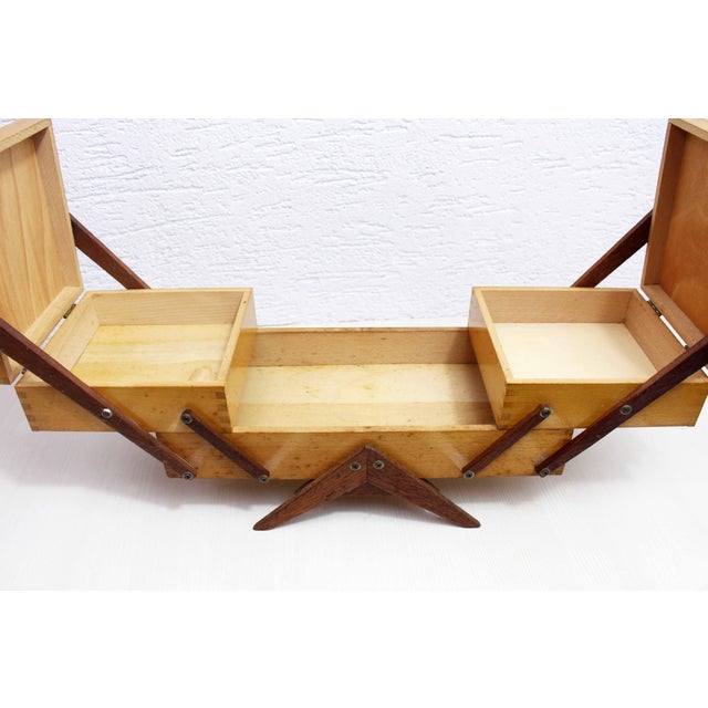 Brown Table Worker Box, 1970s For Sale - Image 8 of 12