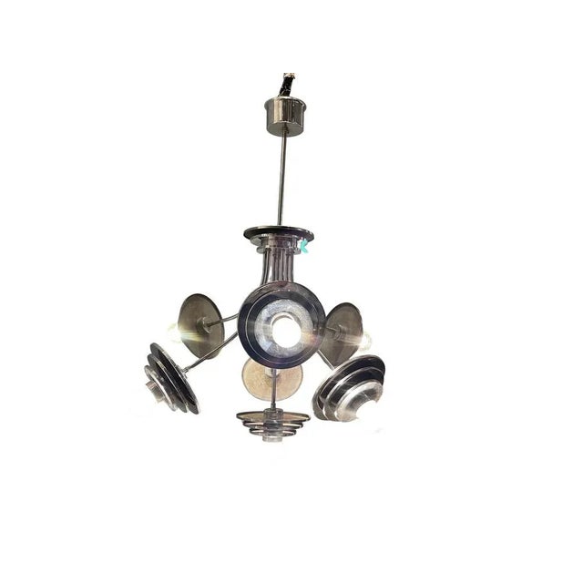 Space Age Chrome Chandelier, 1960s For Sale - Image 6 of 6