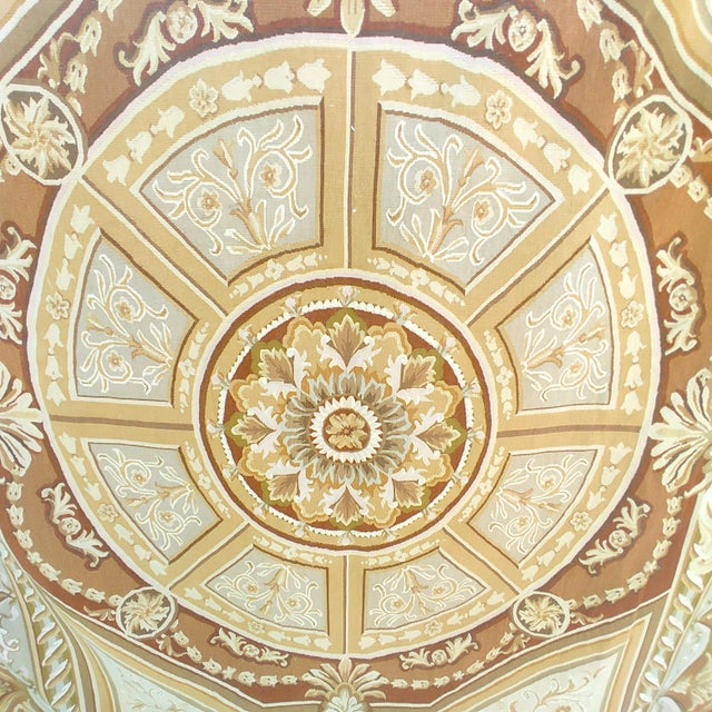 French Rug with Terracotta Border For Sale - Image 5 of 10
