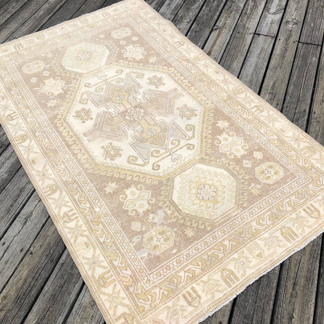 Traditional Vintage Kazak Rug | 4x7 For Sale - Image 3 of 7