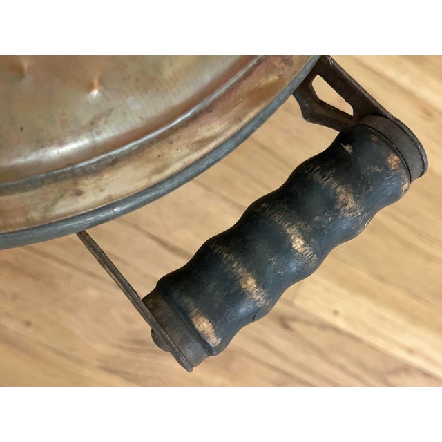 Antique Early 1900’s Large Copper Laundry Wash Boiler With Lid & Wood Handles For Sale - Image 10 of 12