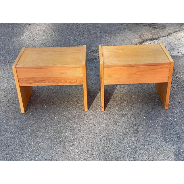 1980s Danish Oak Nightstands, 1982, Set of 2 For Sale - Image 5 of 7