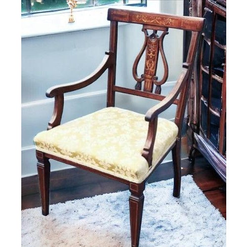 Antique Sheraton Mahogany Armchair For Sale - Image 12 of 14