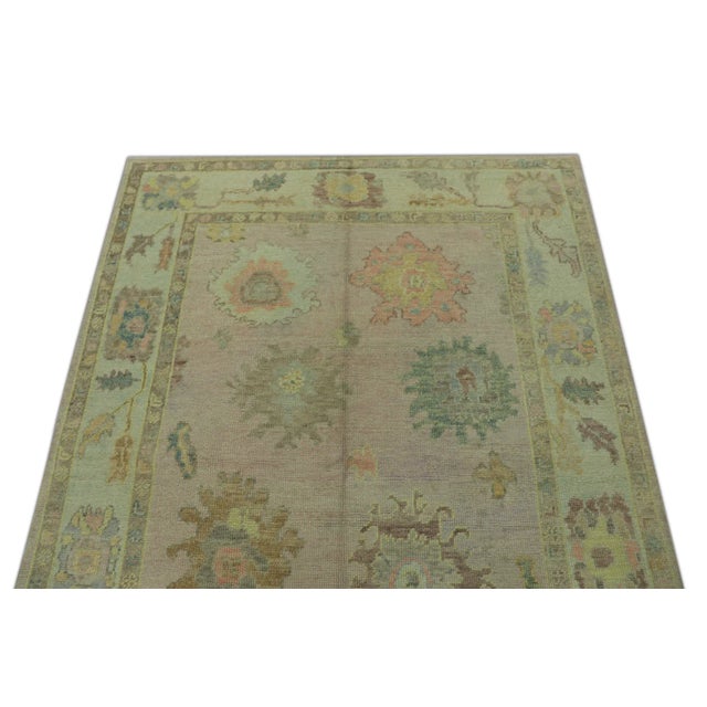 Early 21st Century Modern Turkish Oushak Rug 5'1" x 6'9" For Sale - Image 5 of 6