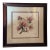 Vintage Framed Cross Stitch Magnolia Flower Botanical Art 23"x23" Professionally Framed Needlepoint Embroidery For Sale