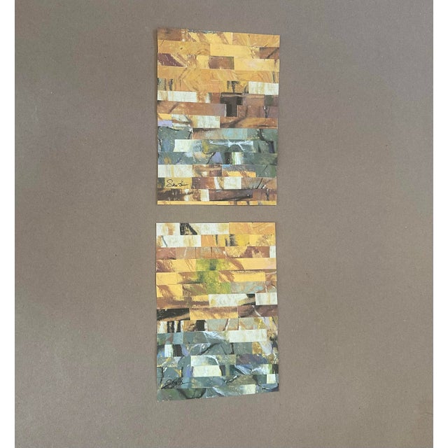 2020s “Riverbed Reverie” Signed Original Mixed Media Diptych by Nancy Smith For Sale - Image 5 of 5