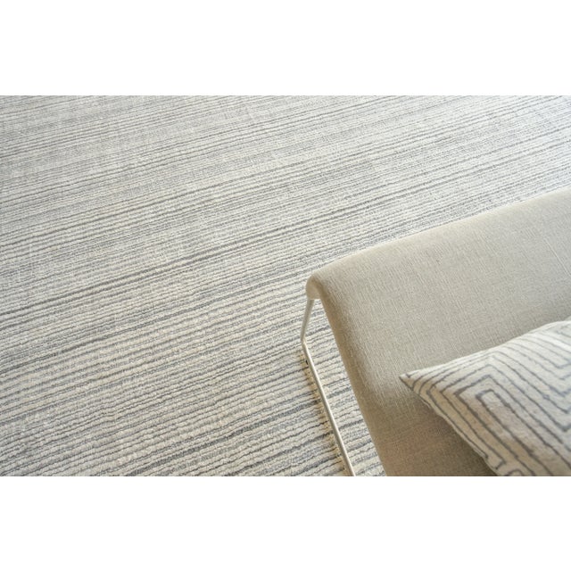 2020s Exquisite Rugs Rossini Handmade Nylon & PET Yarn Silver Rug-9'X12' For Sale - Image 5 of 7