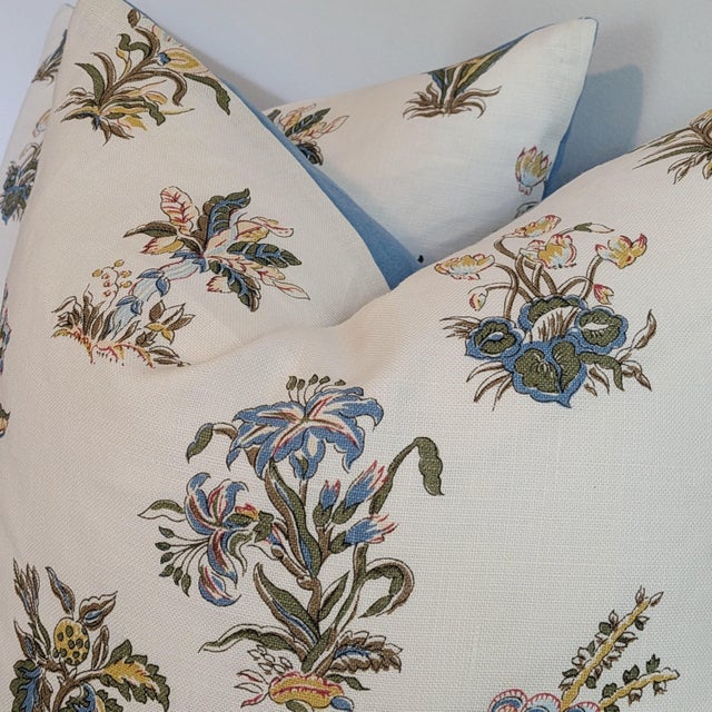 Textile Elizabeth Eakins Attur Botanical Floral Pillows For Sale - Image 7 of 7