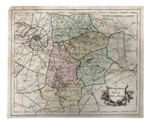 The Department of the Rivers Seine and Marne Chart by Anton Friedrich Büsching, 1806