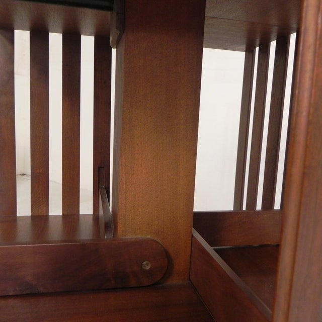 Mahogany Book Carousel by G. Borgeaud, Paris, 1930s For Sale - Image 16 of 18