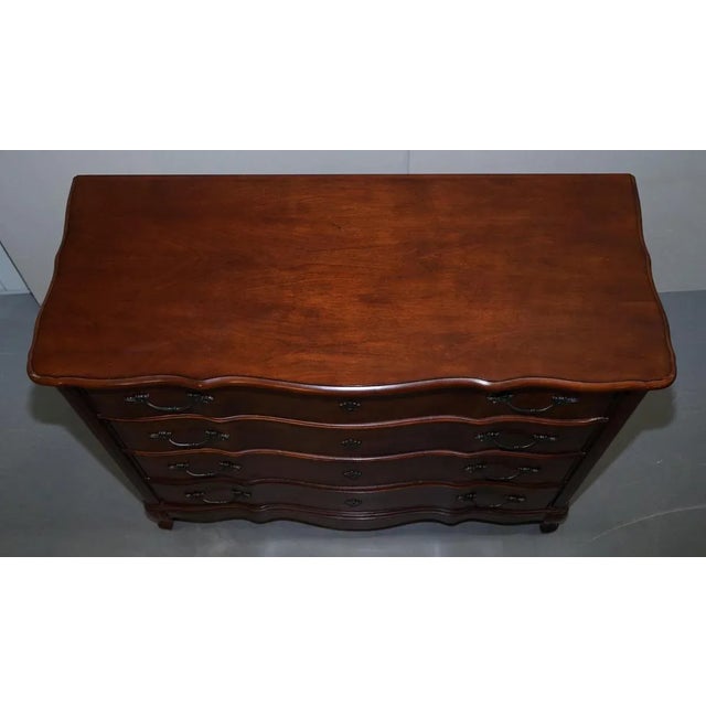 Serpentine Fronted American Hardwood Chest of Drawers from Ralph Lauren For Sale - Image 4 of 18