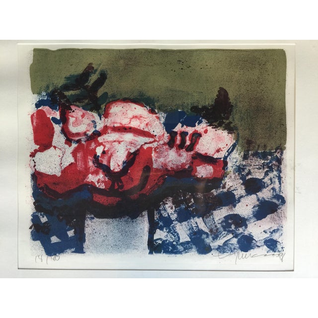 Abstract Klaus Fussmann Still Life Lithograph For Sale - Image 3 of 4