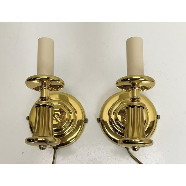 Brass Candlestick Table Lamps & Wall Lamps from Herda, 1970s, Set of 4 For Sale - Image 4 of 16