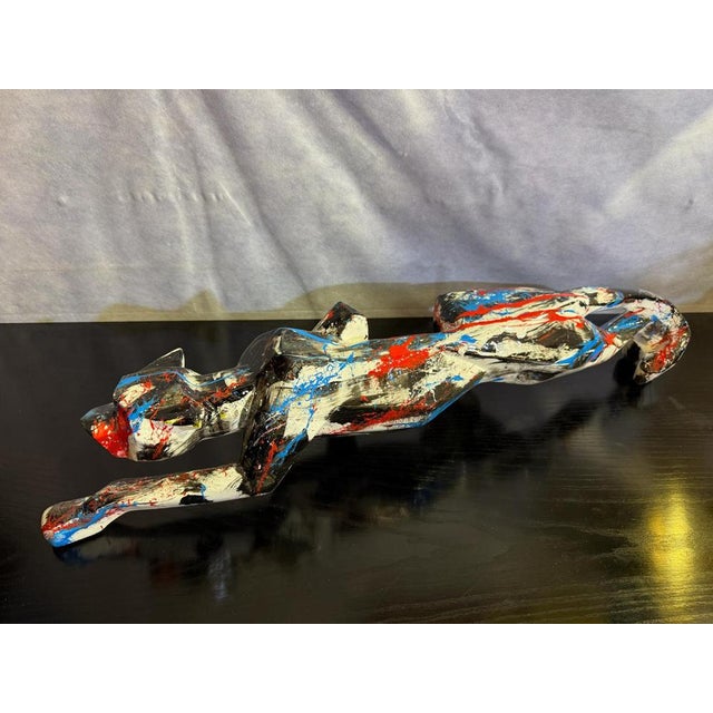 Black Silvio Formichetti, Panther Sculpture, 21st Century, Resin For Sale - Image 8 of 17