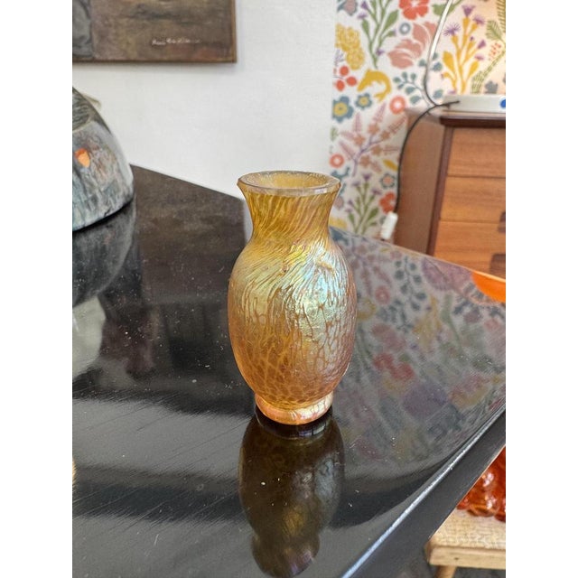 Miniature vase, Johann Lötz Widow, Klostermühle, circa 1900 Height: 5.4 cm, Diameter: 2 cm Good condition commensurate...